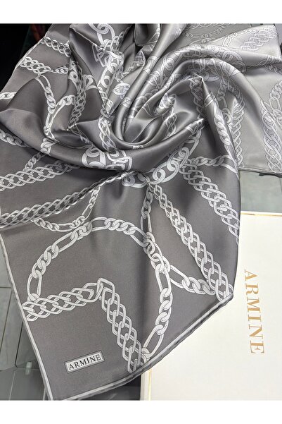 Armine Sura Saf Silk Scarf 9427D Grey