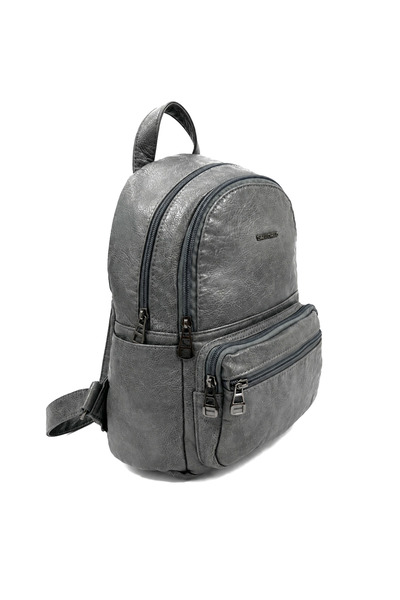 Sanmorris Women's 4-Compartment Textured Leather Look Backpack Si-06