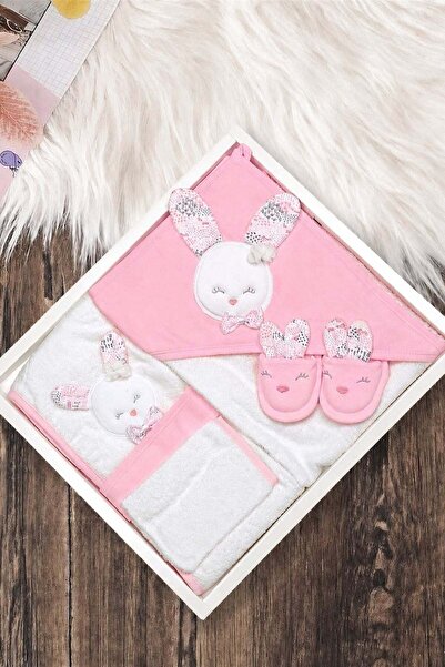 Cantoy Baby Bathrobe Set with Ears and Rabbit