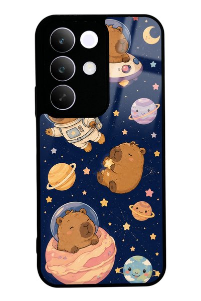 Spoyi حافظة هاتف لامعة بتصميم Realme C85 Cosmic Capybara