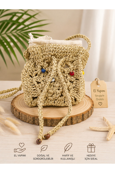 yumeyluxury Paper String Beaded Handmade Bag