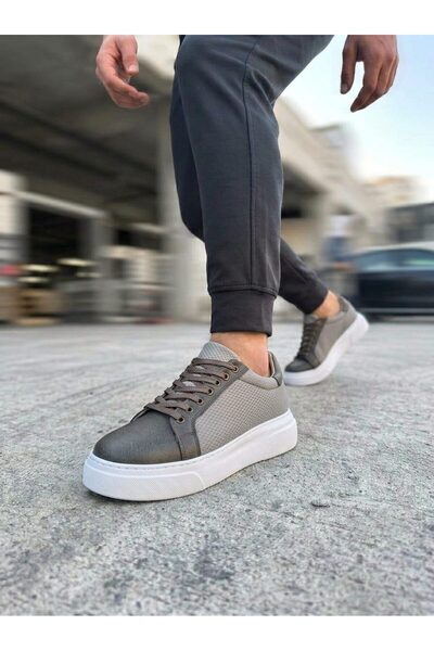 Anka Knit Mesh & Mat Deri - Sportif Erkek Sneaker
