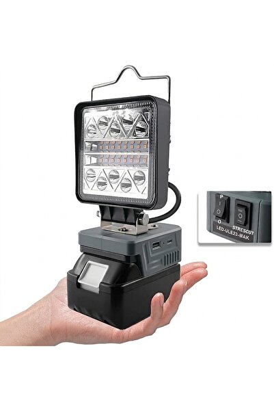 MIULEE Lanterna LED Makita 18V, 1800Lm, 16W, Cu USB-C, Portabila