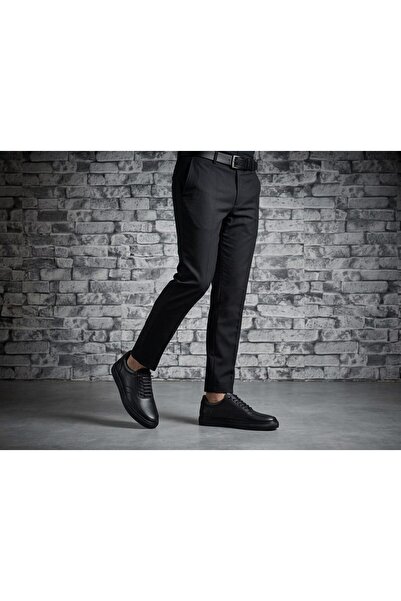 Anka Premium Pebble Deri - Spor-Şık Erkek Sneaker (Elastik Detaylı)