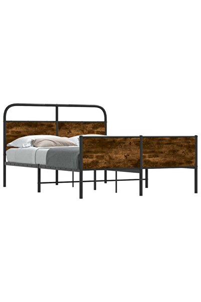 vidaxl Cadru de pat fără saltea 120x200 cm Lemn derivat stejar Sonoma