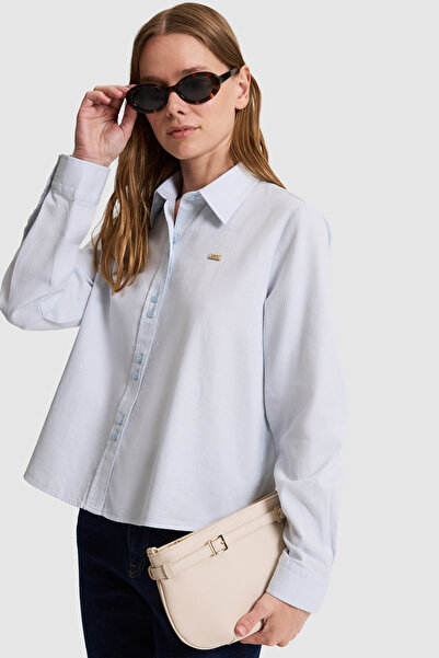 U.S. Polo Assn. Women's Light Blue Long Sleeve Shirt 50324617-Vr003