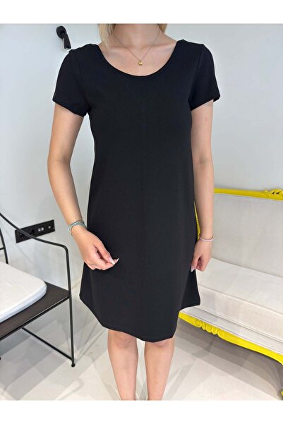 Bade Butik Black back v-neck basic dress
