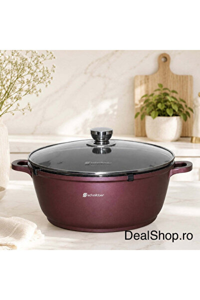 dealshopromania Керамичен съд Шмитер 25 литра, 44 см, със стъклен капак, от л...