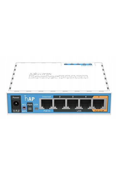 MIKROTIK hAP RB951Ui-2nD, router WiFi de 2.4GHz, 5xFE, PoE, USB + adaptor de ...