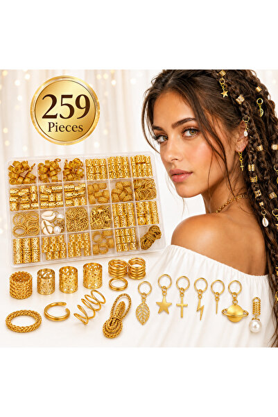 miraza Accesorii împletite pentru păr, 45 bucăți, împletituri Afro/Box, inele...