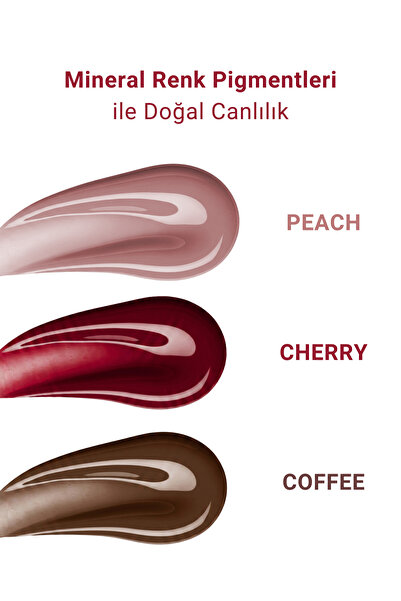 JUVERA Cosmeceuticals Lip Gloss | Nemlendirici Etkili Renkli Dudak Parlatıcısı Chery | Lip Gloss Chery 3 in 1 - NO 201