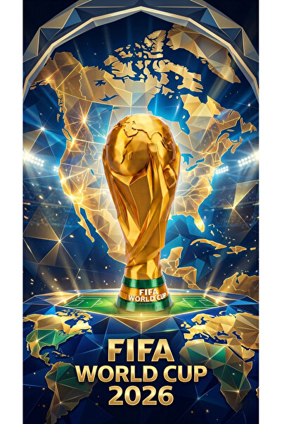 uAmor Premium Design Dünya Kupası (FIFA World Cup) - Özel Üretim İpeksi Dokul...