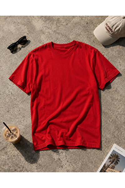 De Carte Plain Crew Neck Comfortable Fit Unisex Casual Seasonal T-Shirt