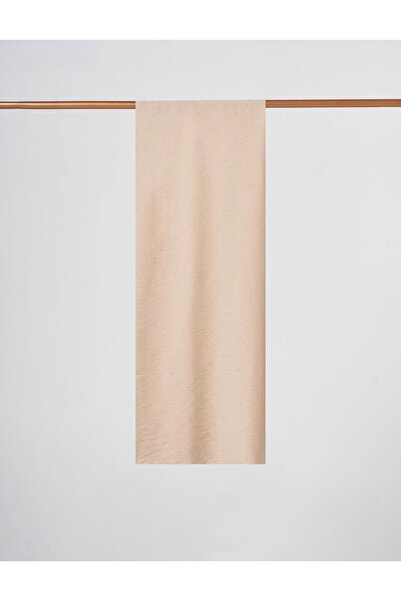 Kayra Monogram Pattern Viscose Shawl Beige