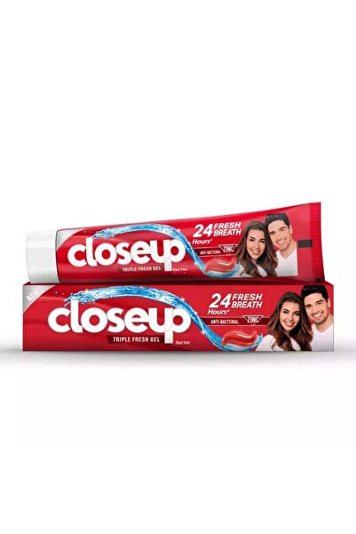 Closeup Red Hot Triple Fresh Antibacterial Toothpaste Gel For 24H Fresh Breat...