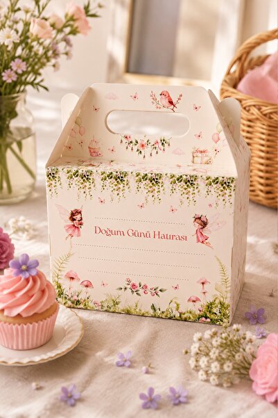 MSticker 5'li Doğum Günü Hediye Kutusu Seti Orman Perileri 10x13 cm | Çocuk Parti Kutusu | Hediyelik Kutu
