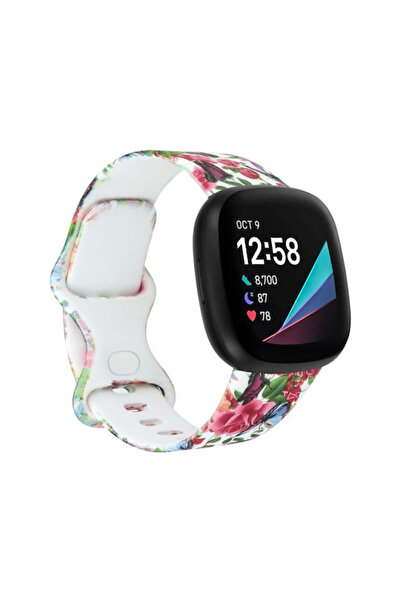 OEM Λουράκι Σιλικόνης Ροζ για Versa 4, Versa 3 (Συμβατό με Fitbit Versa 4, Ve...