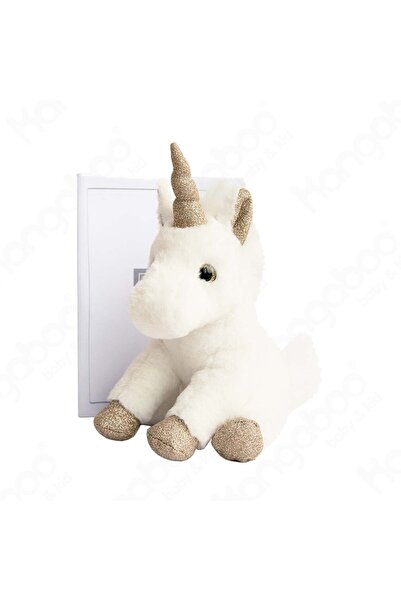 DOUDOU Jucărie de pluș, Unicorn Auriu/Alb GIRL&GLITTER 23cm