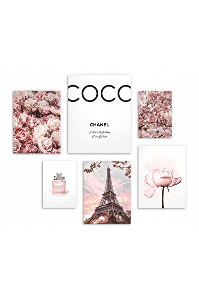 Naklejkomania Postere moderne XXL pentru perete in living, Set Paris pastelat