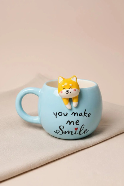 Bereketli Store Acar Animal Figured Porcelain Mug – Stylish and Cute Design C...