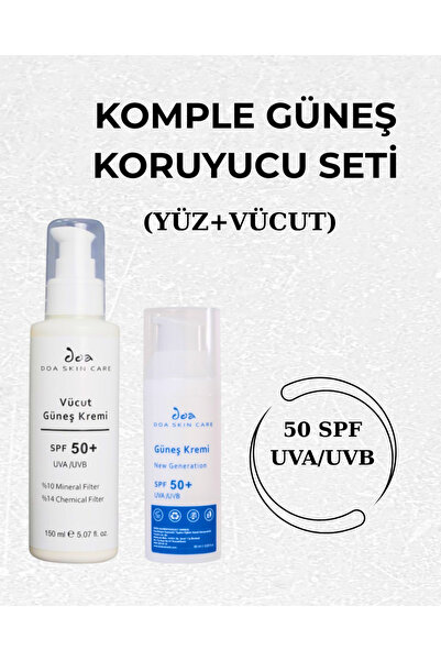 DOA KOZMETİK New Generation Yüz Ve Vücut Güneş Kremi Seti - Yüksek Korumalı S...