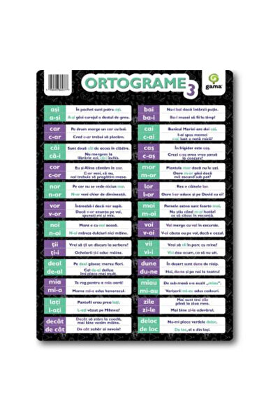 Editura Gama Orthograms 3 A4, - Editura Gama