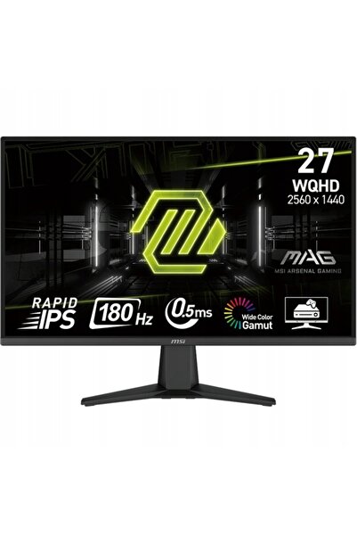 MSİLETİSİM Monitor Gaming 27 inch MSI MAG 275QF 2K Rapid IPS 180Hz 0,5ms AI V...