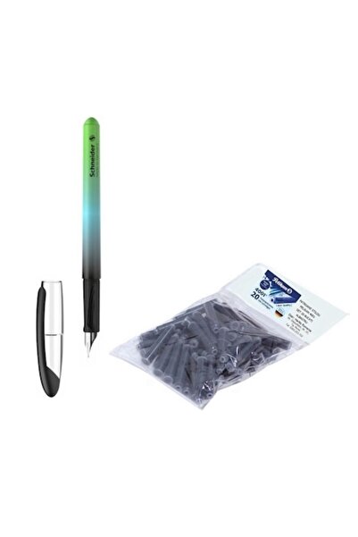SCHNEIDER Set de pixuri, prindere ergonomică, cu 20 de cartușe de cerneală Pe...