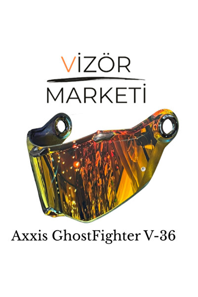 AXXIS GhostFighter V-36 Max Red Gold Vizör