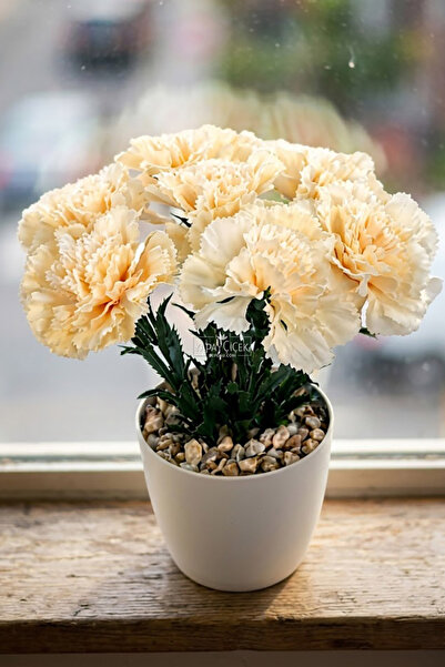 Yapay Çiçek Deposu Artificial Flower Aura Series Carnation Arrangement 25 cm ...