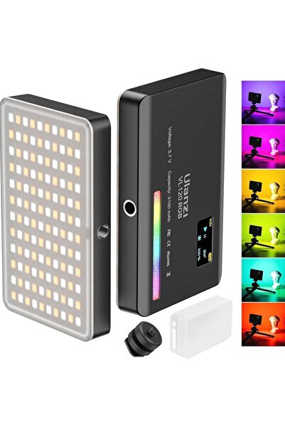 ulanzi VL120 RGB Video Light, Pocket LED On-Camera, 3100mAh Battery, 360 Full...