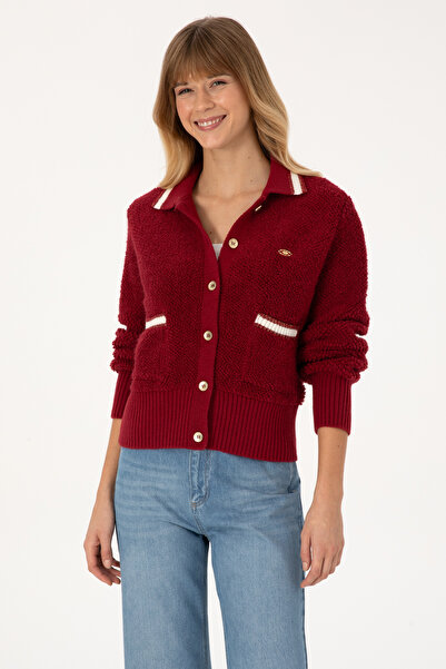 U.S. Polo Assn. Women's Dark Raspberry Knitwear Cardigan 50315553-Vr104