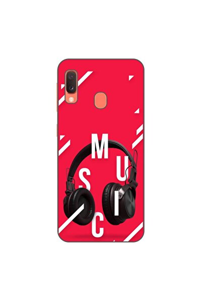 OEM Калъф, съвместим със Samsung Galaxy A20e, силиконов гел TPU, с десен на м...