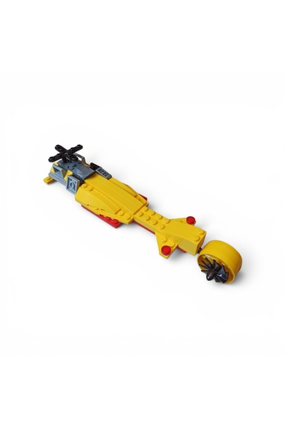 Hureggo Lego Yellow-Black Helicopter Model - Made from Mixed Lego Parts
