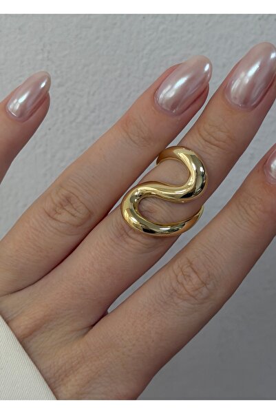 KİLİGİSTANBUL Levi̇ Wavey S Adjustable Ring