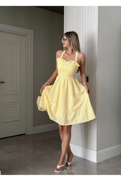 Bella Breeze Gipeli Strappy Flywheel Detailed Mini Dress