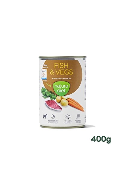 Natura Diet Hrană umedă pentru câini Pește și Legume, Pește și Legume 400g, H...