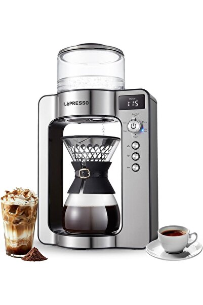 Lepresso Automatic Pour Over Coffee Maker with Built-In Scale, 750ml Glass Ca...