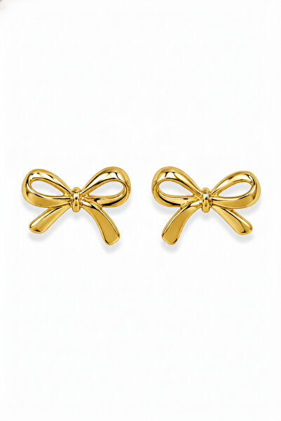Jack Ferrero Pair of Gold Color Bowknot Design Earrings - Stylish and Elegant...