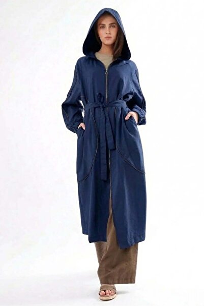 Ceremony Hooded Safari Cap with Zipper Detail on the Sleeve and Front