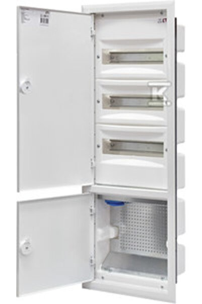 ETI Polam Comutator hibrid 3x12 ușă metalică încastrată alb/IP40 400V AC/ERP1...
