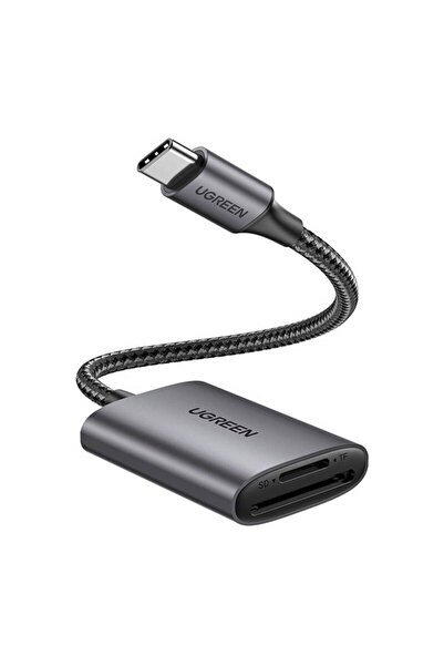Ugreen Cititor de carduri USB-C, CM401, Gri