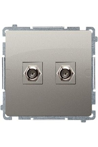 Kontakt-Simon Contact-Simon Mufă Antenă Simon Basic Dual Tip F Satin (BMAF2.0...