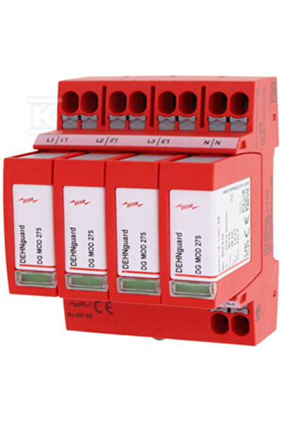 Dehn Descărcător de supratensiune tip T2+T3 20kA 4P Push-in DehnGuard SMP TNS...