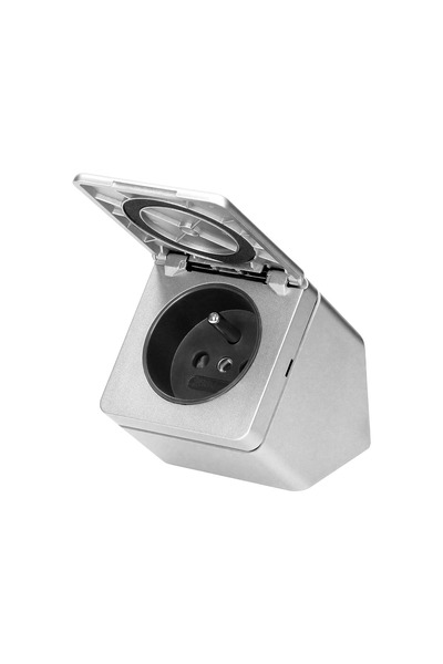 Orno Priza etansa sub dulap cu clapa, IP44, 1x2P+Z, argintiu