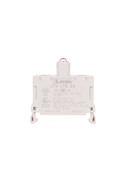 lovato Suport lampă LED albă 12-30V AC/DC LPXLPBB8