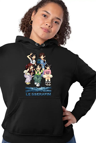OEM Дамски суичър Le Sserafim Kpop Serafim Мърч