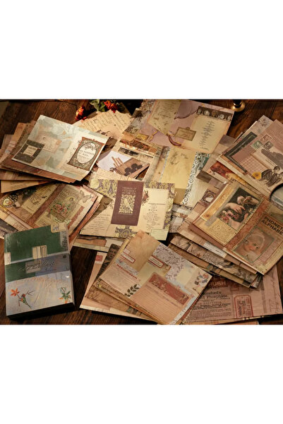 SF SCRAPBOOK KIRTASİYE Vintage Ephemera Scrapbook Paper Set 100 Sheets |   Ju...