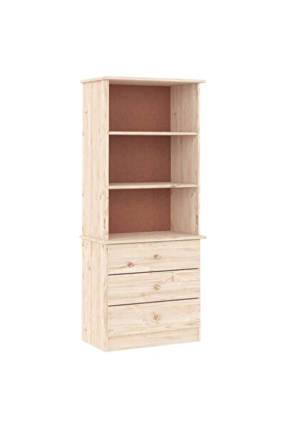 vidaxl Bibliotecă cu sertare „ALTA”, 60x35x142 cm, lemn masiv de pin