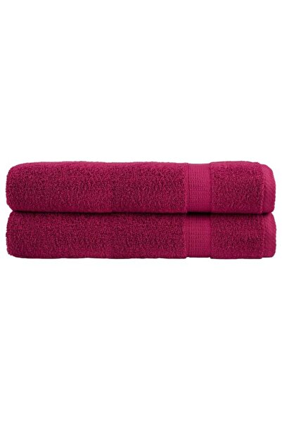 vidaxl Prosoape Premium, SOLUND 2 bucăți Roșu Bordeaux 100 x 200 cm 600 gsm